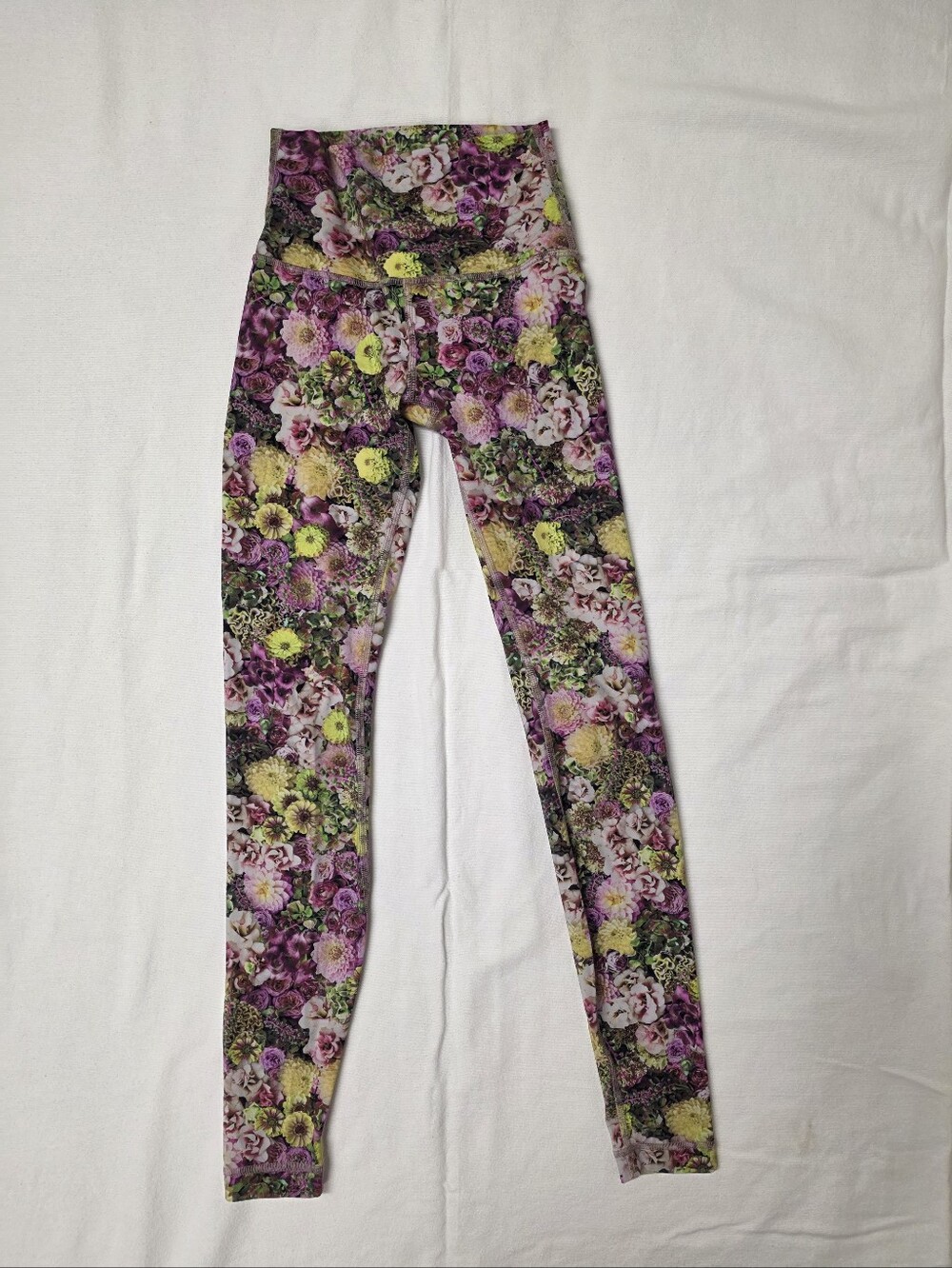 lululemon athletica Wunder Under Floral Stretch Leggings Size 2 Rare Print